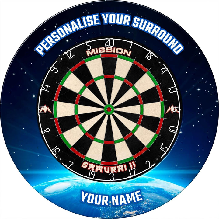 Mission Darts Pro Dartscheibe Surround | Uni Heavy Duty | 4 Farben und Designs Personalised earth, P