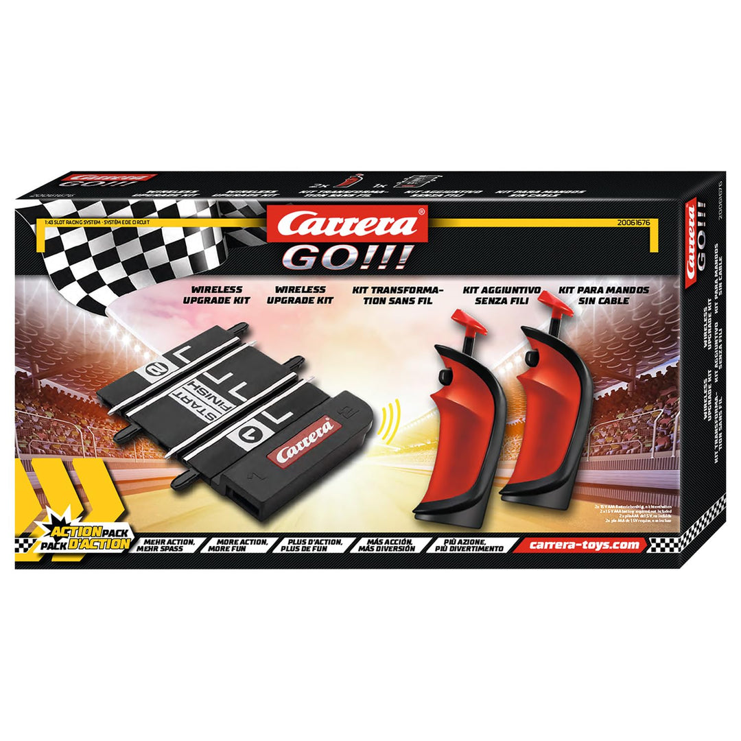 Carrera - 20061676 GO!!! Wireless Upgrade Kit (Juni) | Kabellose Handregler für GO!!! Rennbahnen | E