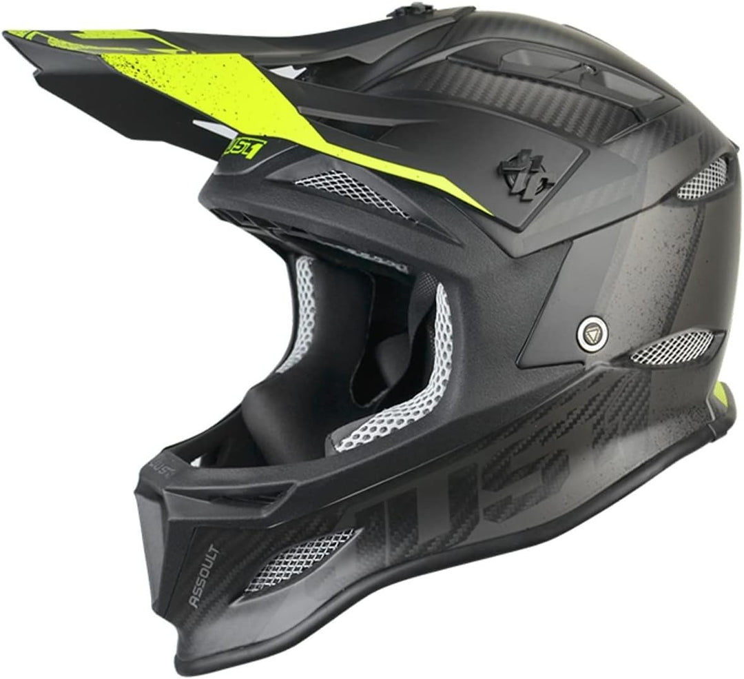 Just 1 Helmets Just1 Jdh Assault Black-Yellow + MIPS XXL Downhill/MTB/Enduro Helm, Schwarz-Gelb