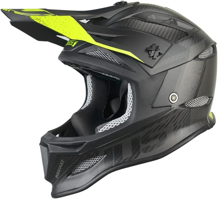 Just 1 Helmets Just1 Jdh Assault Black-Yellow + MIPS XXL Downhill/MTB/Enduro Helm, Schwarz-Gelb