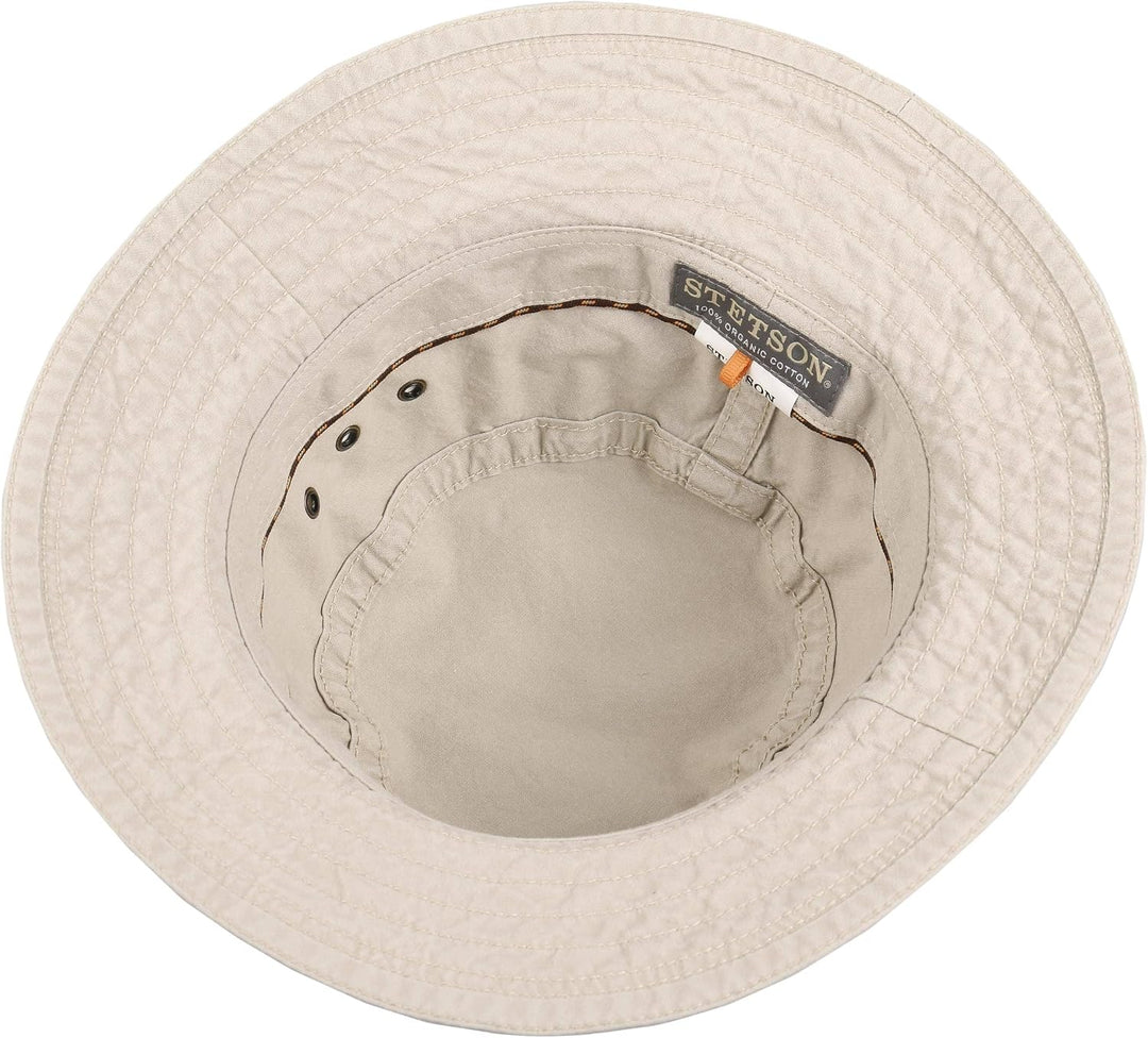 Stetson Reston Freizeithut Damen/Herren (Kophöhe ca. 9cm) - Schlapphut aus Bio-Baumwolle Packable -