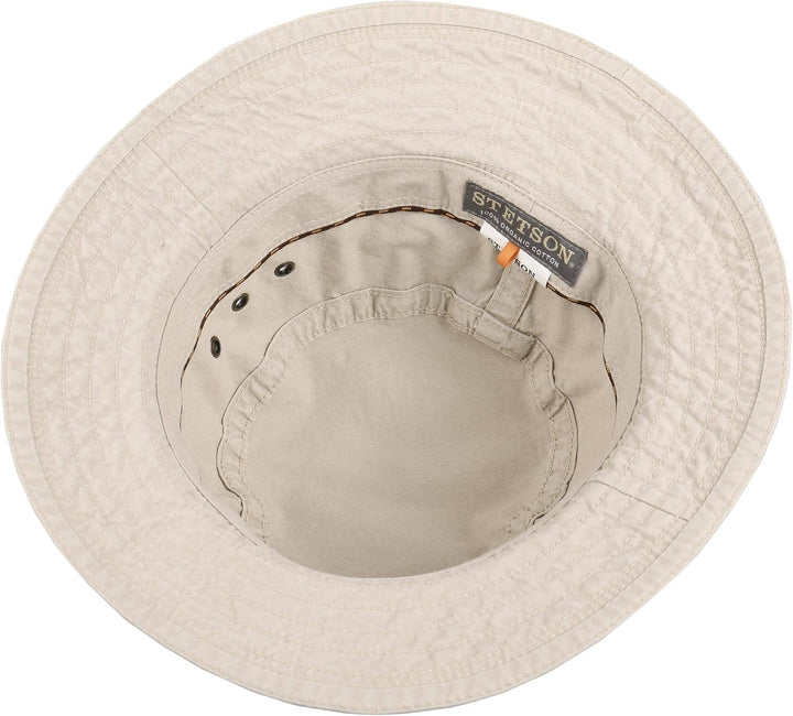 Stetson Reston Freizeithut Damen/Herren (Kophöhe ca. 9cm) - Schlapphut aus Bio-Baumwolle Packable -