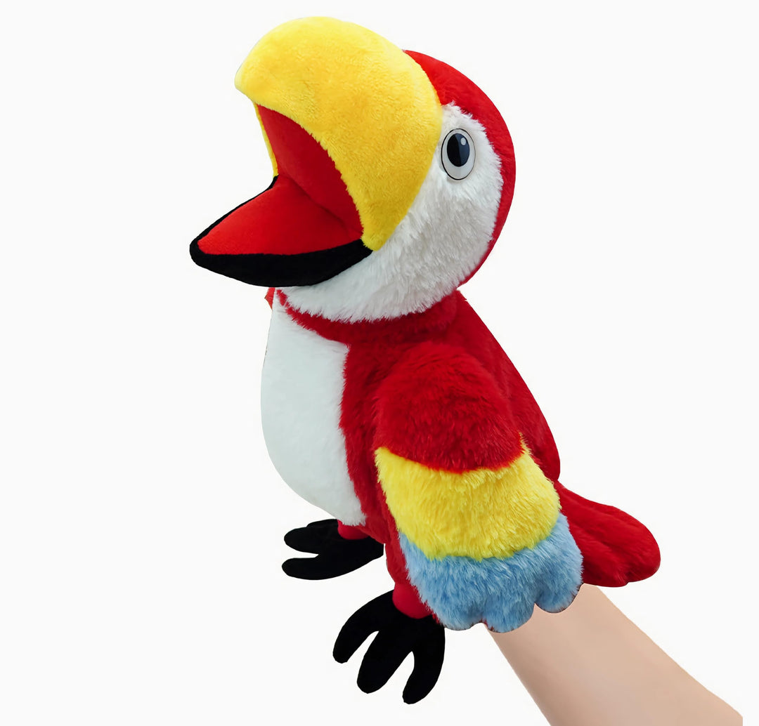 Vogel-Handpuppen für Kinder, Kleinkinder, einschliesslich Papageien, Pfauen usw. mit beweglichen off