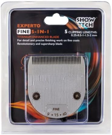 Show Tech Experto 5-in-1 Titan-Klinge, für Hundepflege-Experte, ultrascharfe Klinge, verstellbare Kl