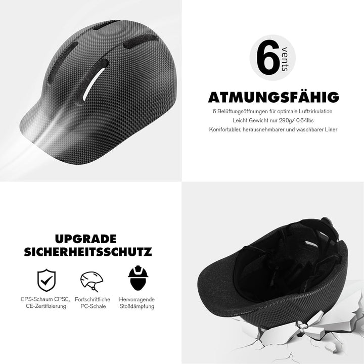 Shinmax Fahrradhelm für Damen und Herren, Einstellbarer Helm mit Visier & Sonnenschutz, Leicht & Bel