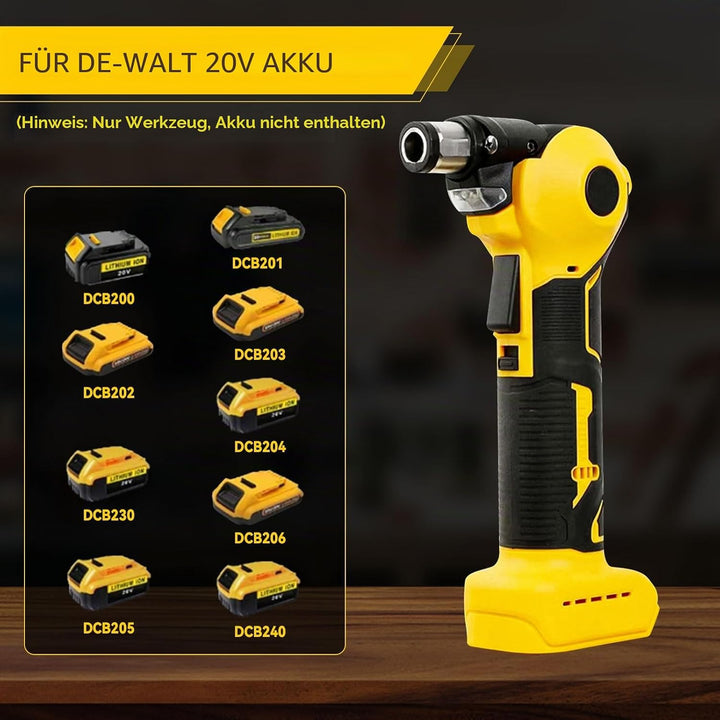 Akku-Autohammer Kompatibel mit Dewalt 20V Akku, Elektro Nagel Hammer mit verstellbarem 3-Positionen-