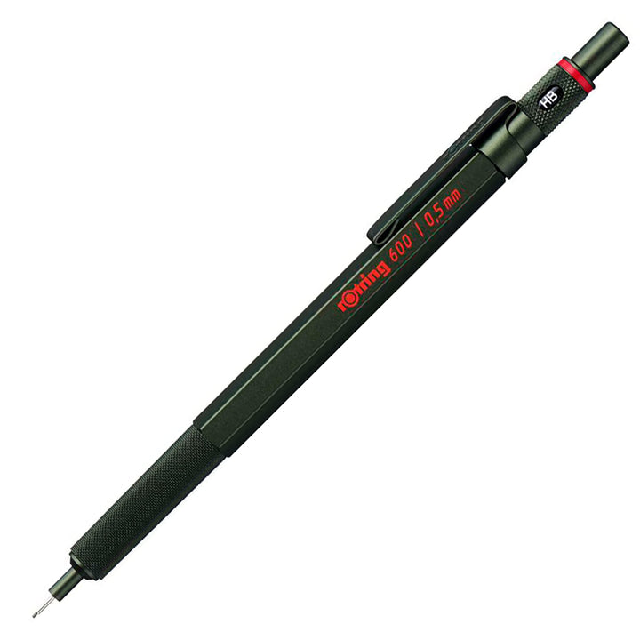 rOtring 600 Druckbleistift | 0,5 mm | Grün | Ergonomisches Vollmetallgehäuse Grün 0.5 mm, Grün 0.5 m