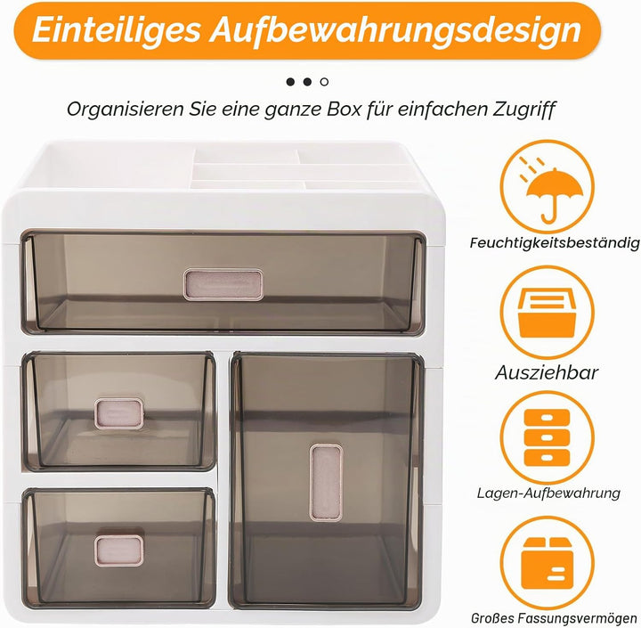 Medikamenten Aufbewahrung, 4-stöckiger Hausapotheke Schrank, Schublade Typ Medikamentenschrank-Organ