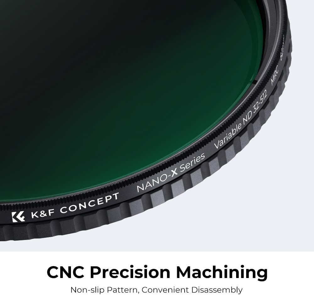 K&F Concept Nano-X Variabler Graufilter 49MM Variable ND Filter ND32-512(5-9 Blendenstufen), 49mm