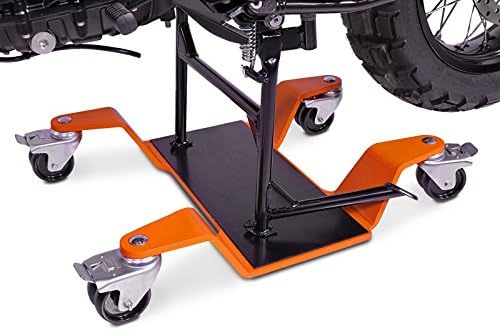 ConStands Mover II 400 kg - Motorrad Rangierhilfe für Orange Hauptständer Rangierwagen