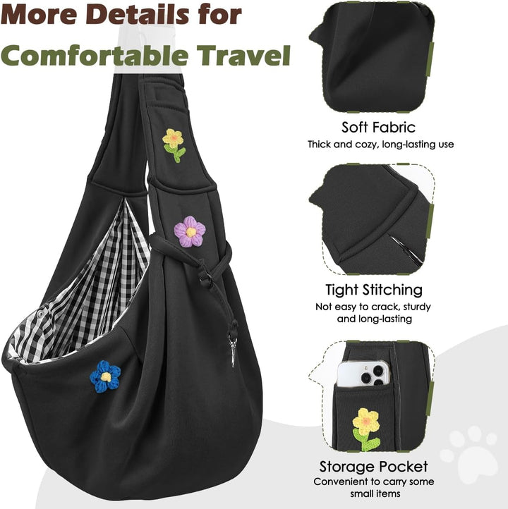 Pawaboo Hundetragetasche, Tragbare Haustier Hundetasche mit Verstellbare Schultergurt,Outdoor Reise