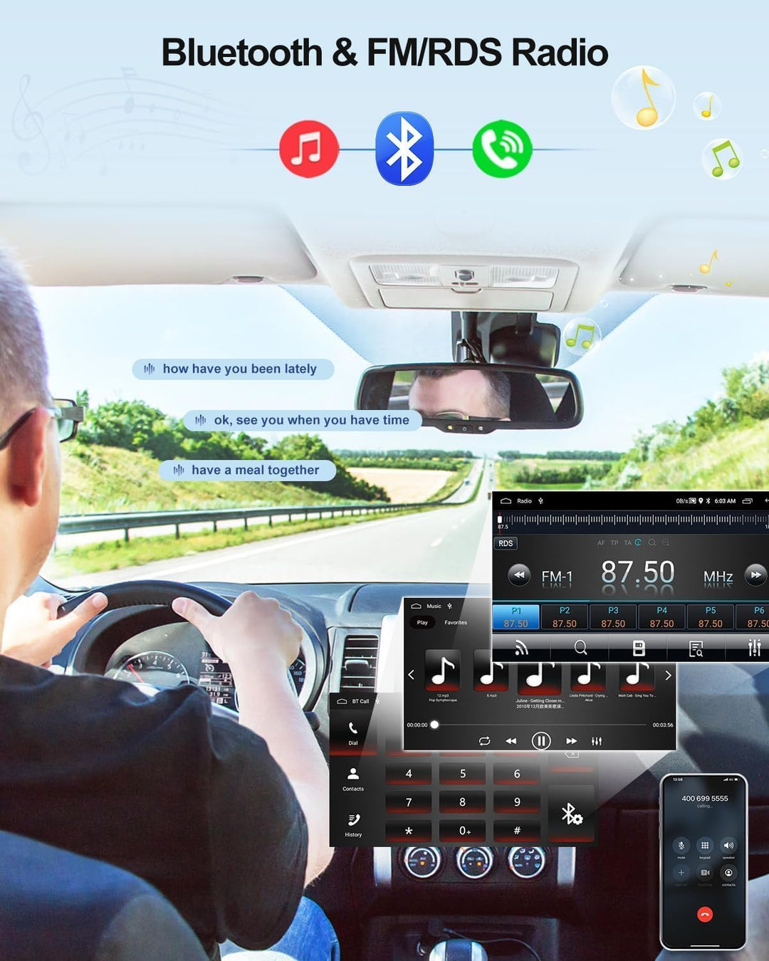 2G+64G CAMECHO Android 15 Autoradio mit Navi für FIAT Punto 2012-2015, Carplay Wireless Android Auto
