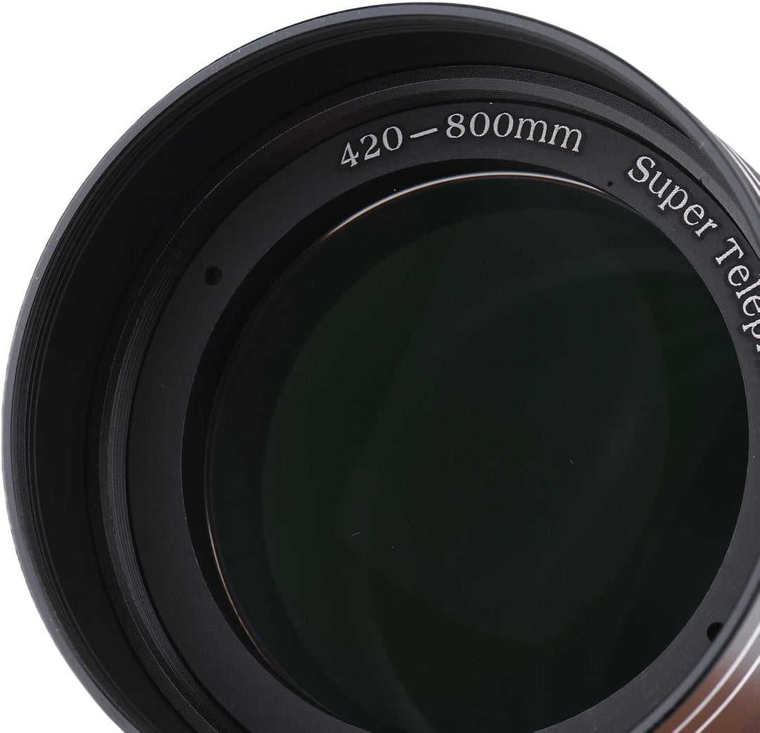 Andoer Kamera-MF-Supertelezoomobjektiv F/8.3-16 420–800 mm T-Mount Universal-1/4-Gewinde Ersatz-Voll
