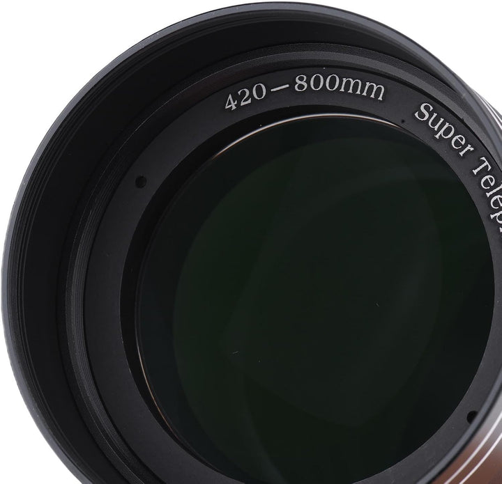 Andoer Kamera-MF-Supertelezoomobjektiv F/8.3-16 420–800 mm T-Mount Universal-1/4-Gewinde Ersatz-Voll