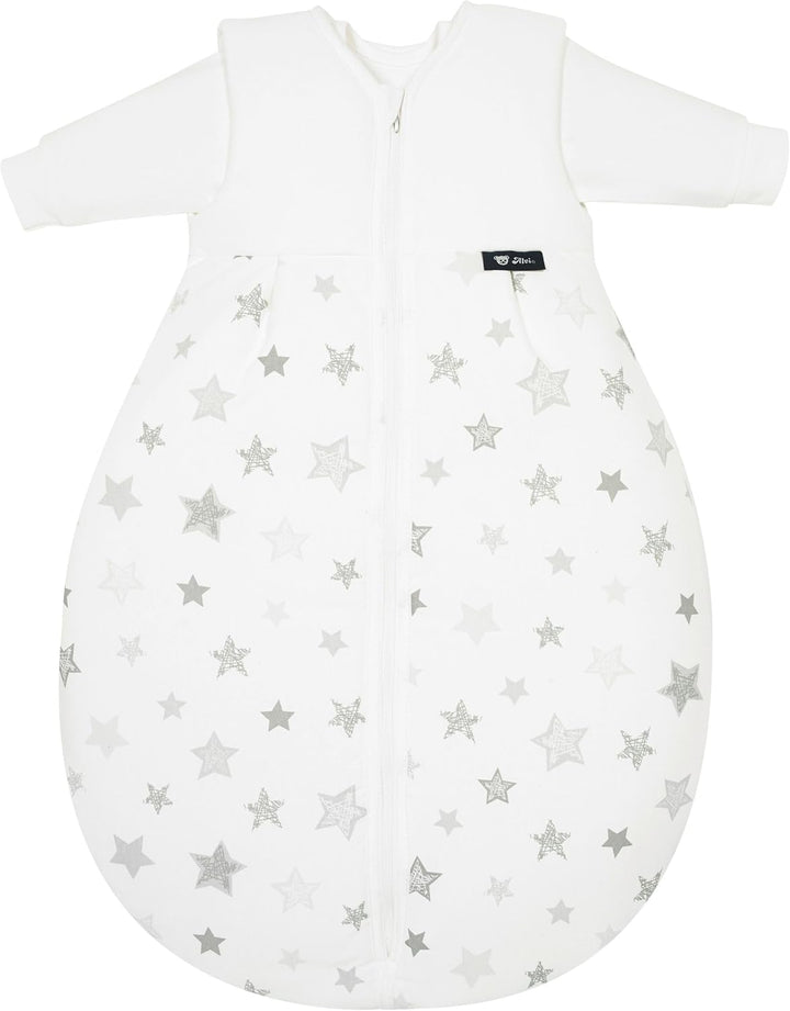 Alvi Kombi-Schlafsack | Ganzjahres Baby-Schlafsack 2-teilig | Innensack mit Ärmel & gefütterter Auss