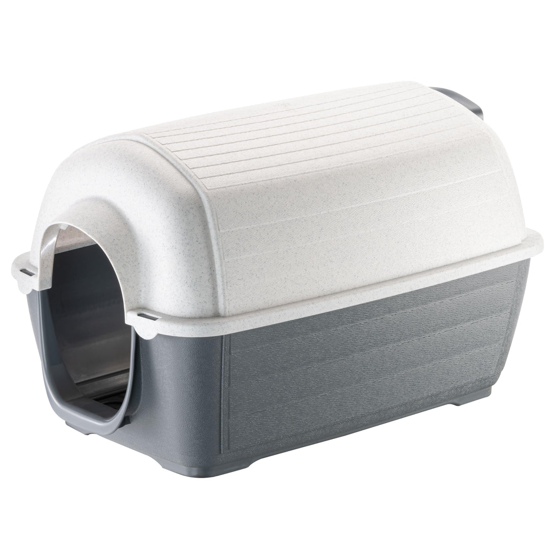 Ferplast Outdoor Hundehütte KENNY MINI Hundehütte aus schlag- und UV-beständigem Thermoplast, Draina