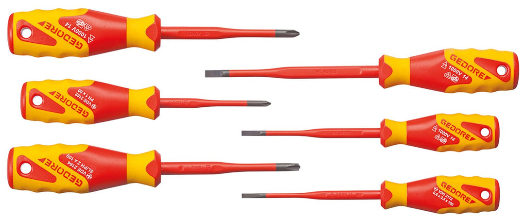 GEDORE VDE-Schraubendreher-Satz Slim Drive, 6-teilig, 1 Stück, VDE 2162-2172 PM-06