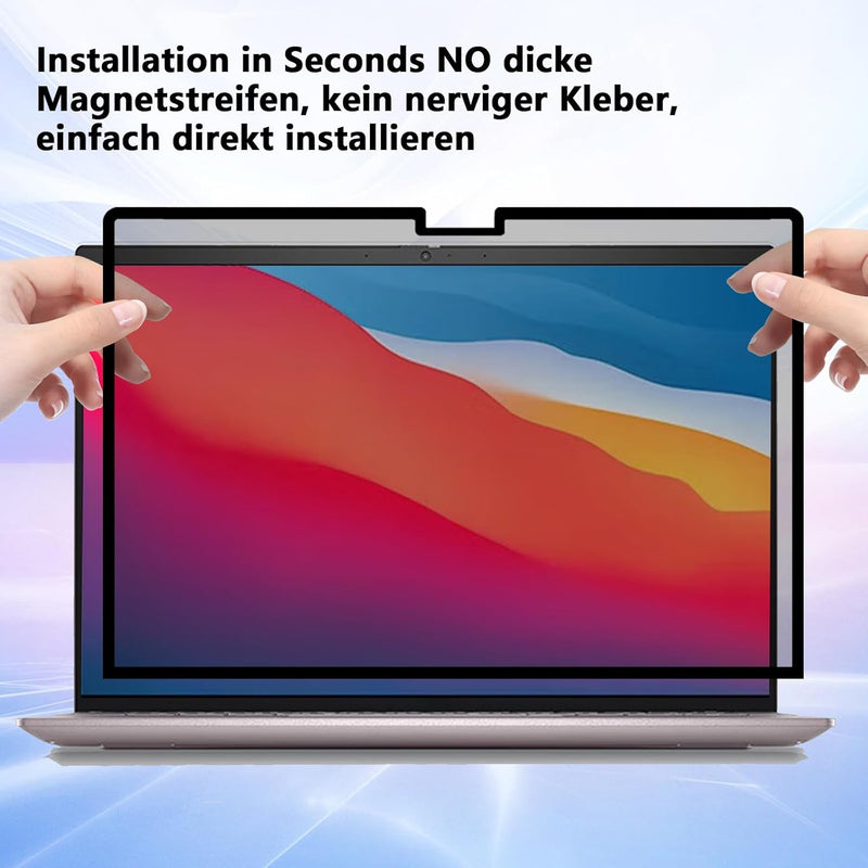 Upgrade Laptop Sichtschutz 13.3 Zoll,Vakuum-Adsorptions-Sichtschutzfilter Kompatibel mit Lenovo/HP/D