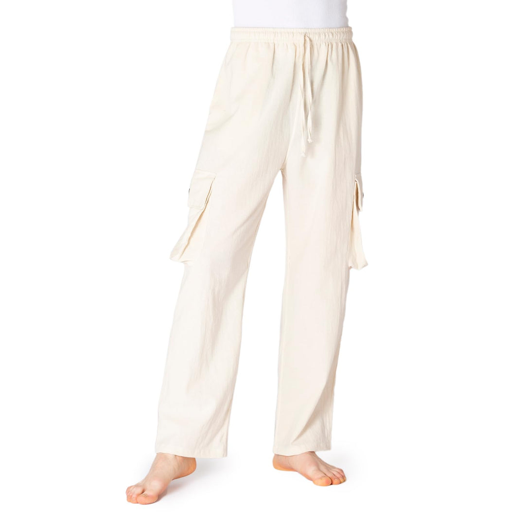 PANASIAM Cargohose | Bequeme Herren Sommerhose mit 4 praktischen Taschen | Stoffhose aus Baumwolle |