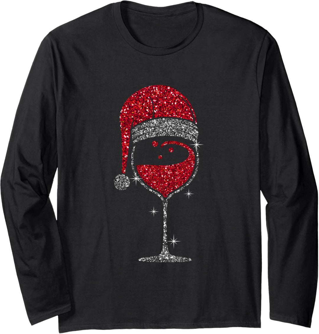 Wine Christmas Wein Weihnachten Geschenk Winter Damen Langarmshirt