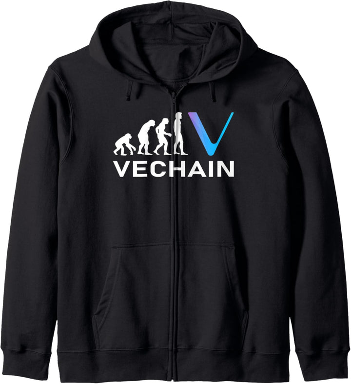 VeChain VET Hold Cryptocurrency Menschliche Evolution Kapuzenjacke