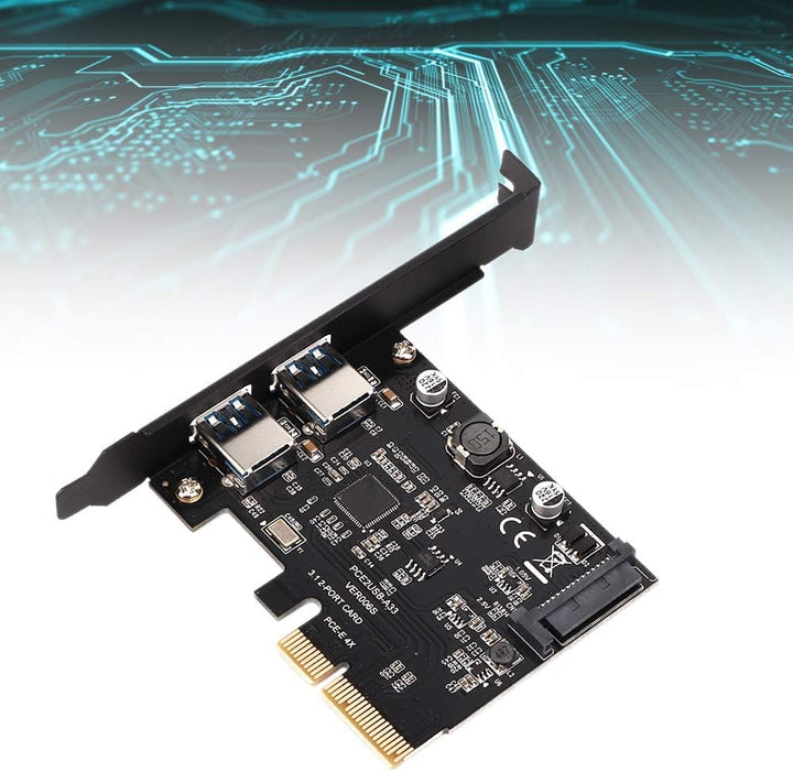 USB3.1 Erweiterungskarte für ASMedia ASM3142, 10 Gbit/S Type-C + Type-A Desktop Erweiterungskarte, A