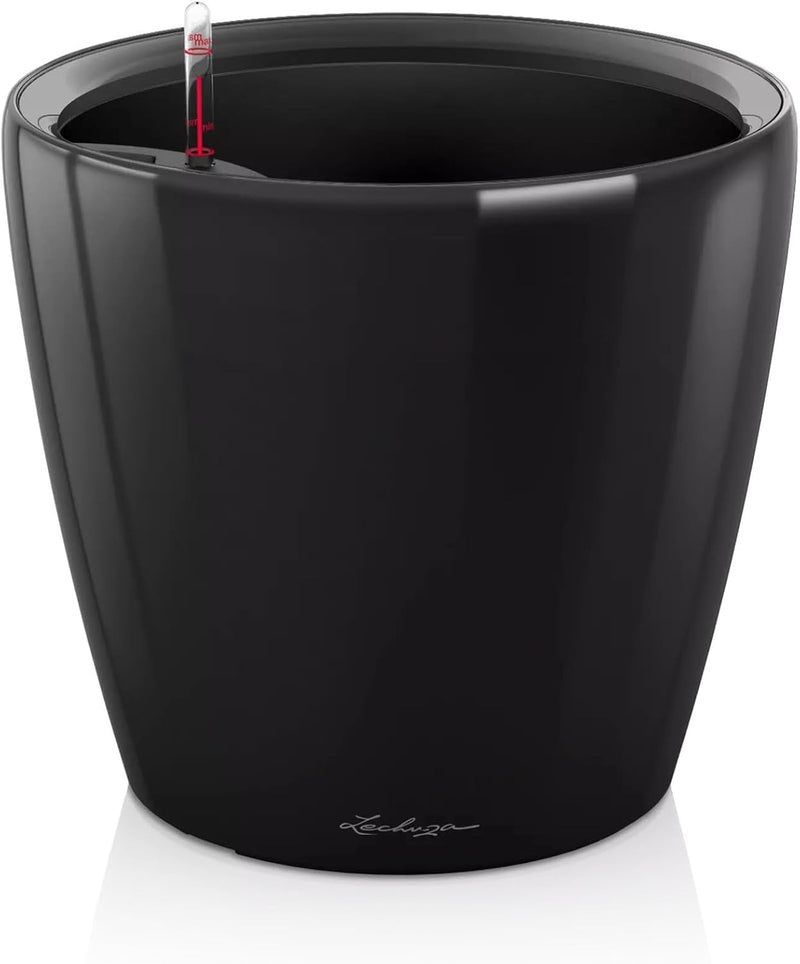 LECHUZA CLASSICO Premium LS 28 schwarz hochglanz 16049 28.5x28.5x26 cm Schwarz Hochglanz Einzel, 28.