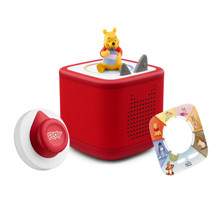 tonies Toniebox 2 Tonieplay Bundle Incl. 1 Tonieplay Spiel + Controller + Tonie: Winnie Puuh, Rot, A