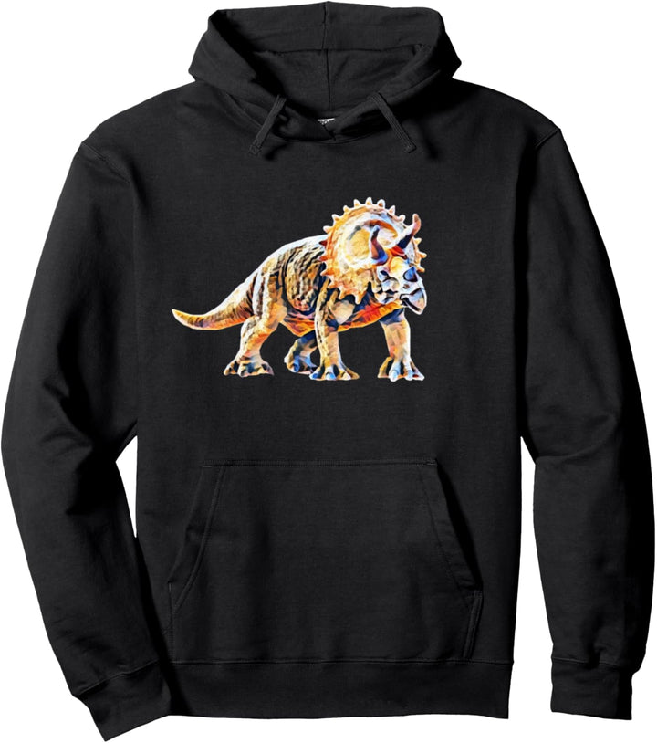 Triceratops Dinosaurier Dino Motiv Pflanzenfresser Urzeit Pullover Hoodie