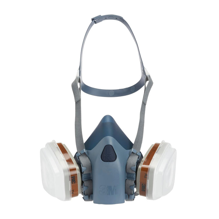 3M Gase-&amp; Dämpfe-Maskenset mit 1 Stück 7503 Halbmaske (Grösse L), 2 Stück 6055 A2 Gasfilter, 4 Stück