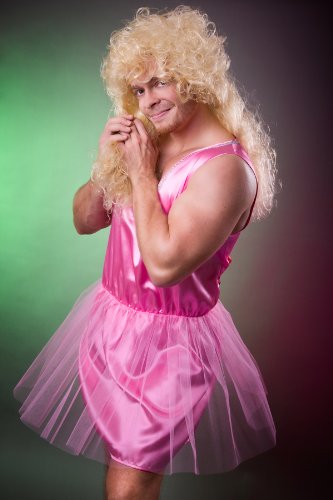 Marco Porta Zahnfee Kostüm für Herren in Gr. L pink Ballerina Balletttänzerin Herrenkostüm Junggesel