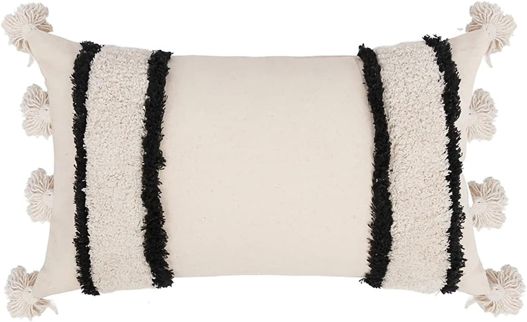 VanderHOME Bohemian Super Soft Kissenbezug Dekorative Tufted Quaste Kissenbezüge Baumwolle Weich Wov
