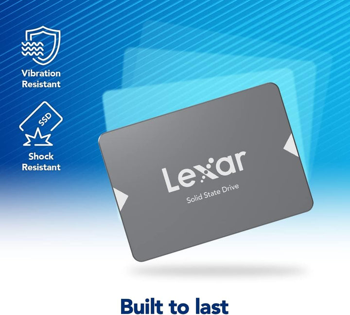 Lexar NS100 2,5" SATA III (6Gb/s) Interne SSD 128GB, Solid-State-Laufwerk, Bis zu 520 MB/s Lesen, fü