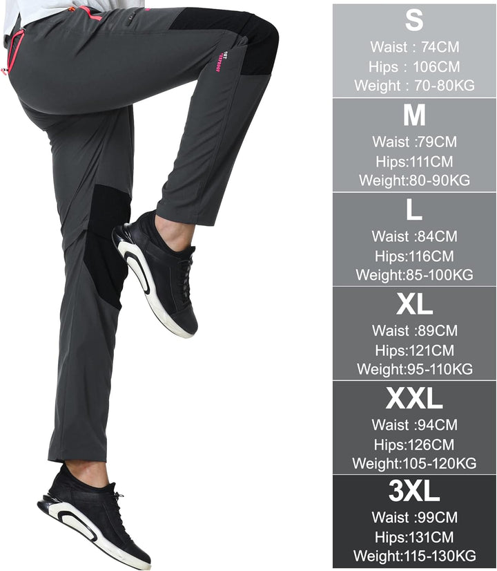 SOLOYEE Herren Wanderhose Zip Off Trekkinghose Outdoorhose Wasserdicht Schnelltrocknend Softshellhos