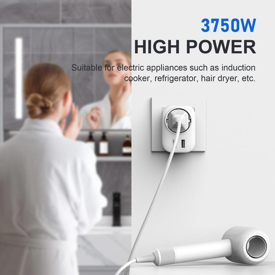 Reisestecker Adapter USA Deutschland Stecker USA Adapter Steckdose mit USB A & C Reise Geschenk Gadg