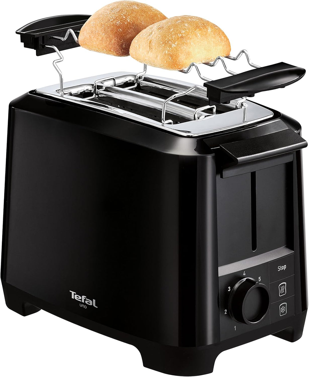 Tefal Uno TT1408 Scheibentoaster, 7 Bräunungsstufen (800 Watt) schwarz