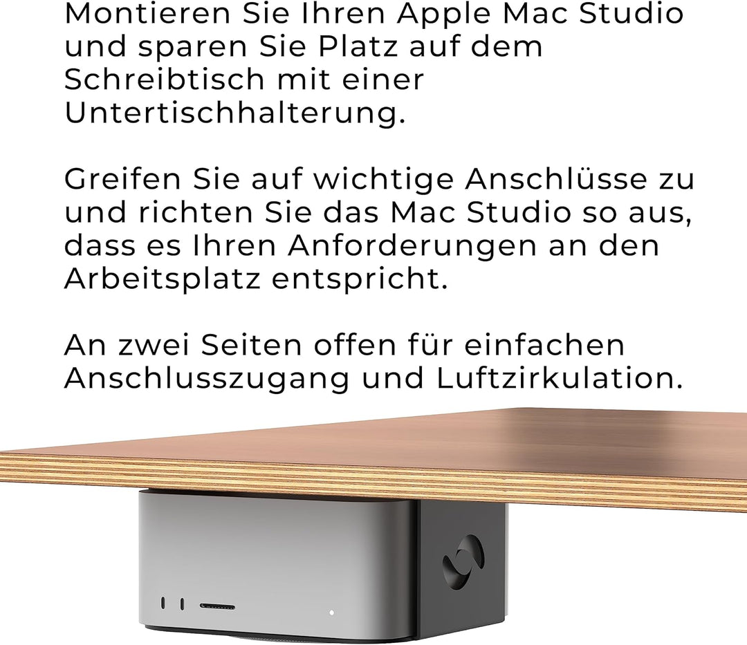HumanCentric Untertischhalterung kompatibel mit Mac Studio Mount sichern oder verstecken Sie Ihr Mac
