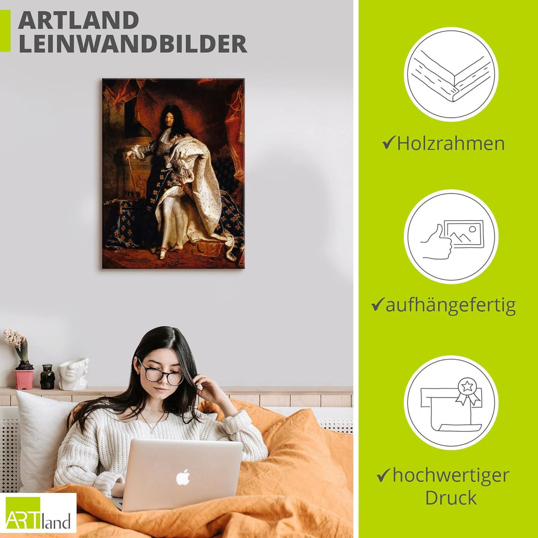 ARTland Leinwandbilder Wandbild Bild auf Leinwand 45x60 cm Wanddeko Arrangement Vorhang Kleid Mantel