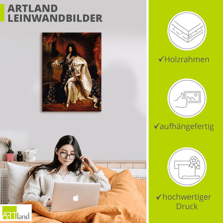 ARTland Leinwandbilder Wandbild Bild auf Leinwand 45x60 cm Wanddeko Arrangement Vorhang Kleid Mantel