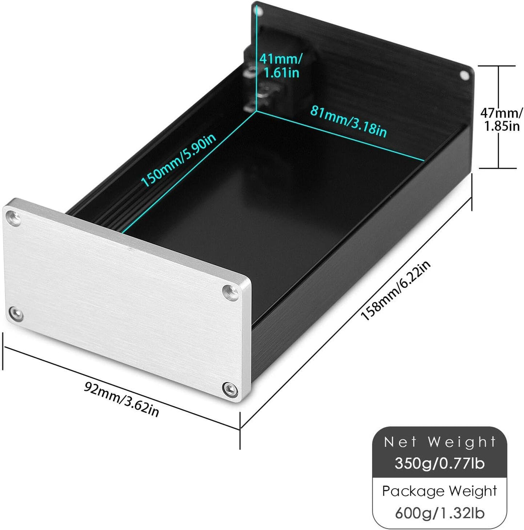 Nobsound Mini-Verstärker Power Metallgehäuse, Kleines Aluminium-Chassis-Gehäuse, Aluminium Metall Bo