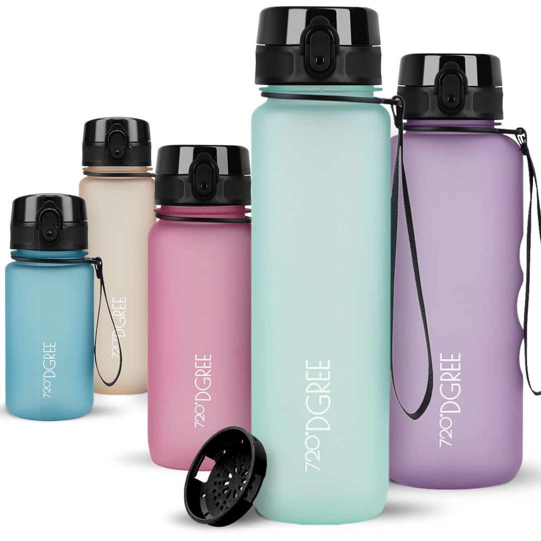 720°DGREE Trinkflasche “uberBottle“ +Sieb - 350ml, 500ml, 650ml, 1000ml, 1,5l, 2l - BPA-Frei - Wasse