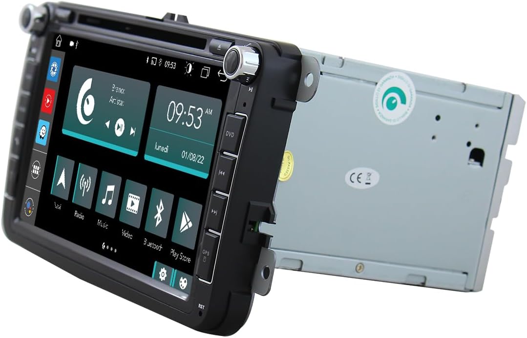 Personalisiertes Autoradio für Volkswagen Golf Sharan Tiguan Android GPS Bluetooth WiFi USB DAB+ Tou