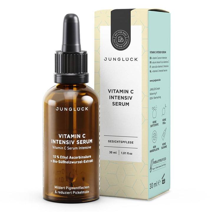 JUNGLÜCK Vitamin C Serum intensiv | Schenkt dir einen strahlenden und gleichmässigen Teint Braun, Br