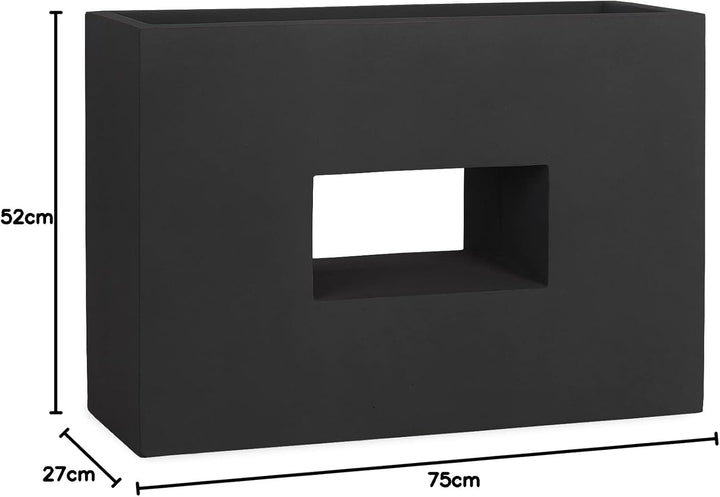 Pflanzwerk® Pflanzkübel Vista Anthrazit 52x75x27cm *Frostbeständiger Blumenkübel* *UV-Schutz* *Quali