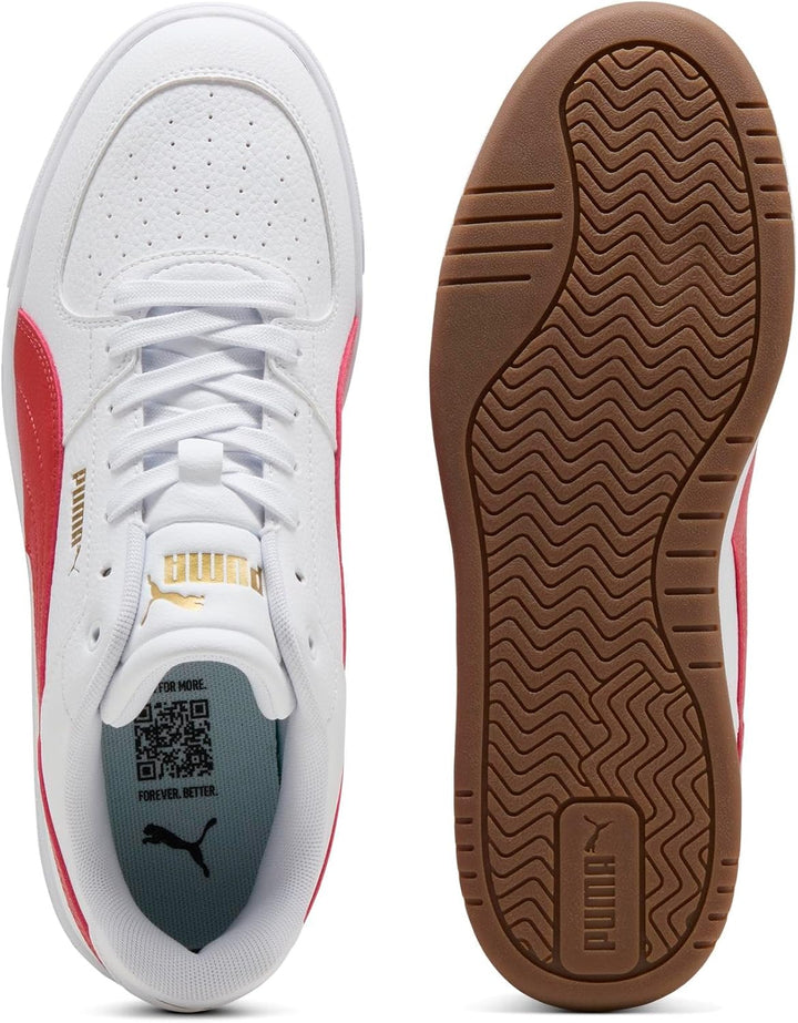PUMA Unisex Caven IiiSneaker 36 EU White Candy Apple Gum Red Beige, 36 EU White Candy Apple Gum Red