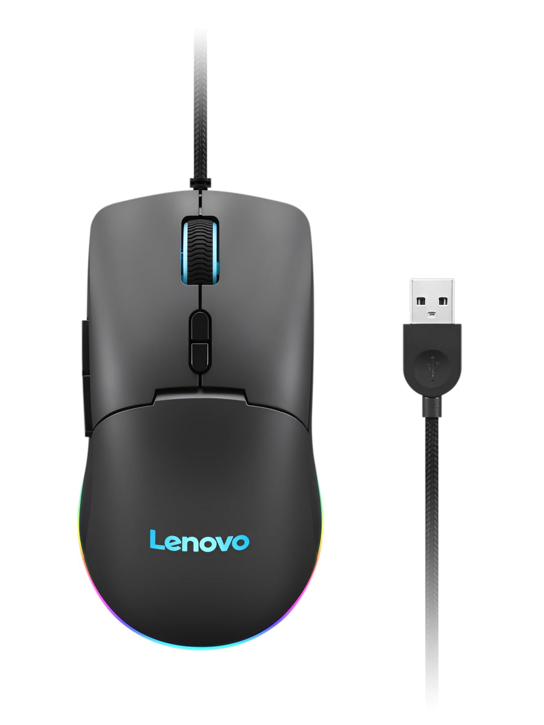 Lenovo M210 RGB Gaming-Maus (7 Tasten, RGB-Licht mit 3 Zonen, 8000 DPI, 300 IPS, 35 G, 1000 Hz), Sch