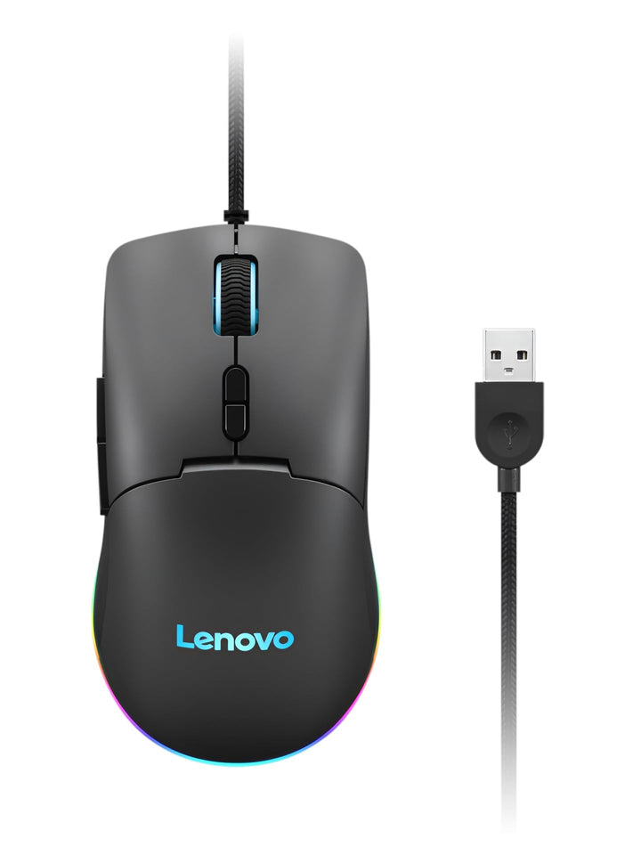 Lenovo M210 RGB Gaming-Maus (7 Tasten, RGB-Licht mit 3 Zonen, 8000 DPI, 300 IPS, 35 G, 1000 Hz), Sch