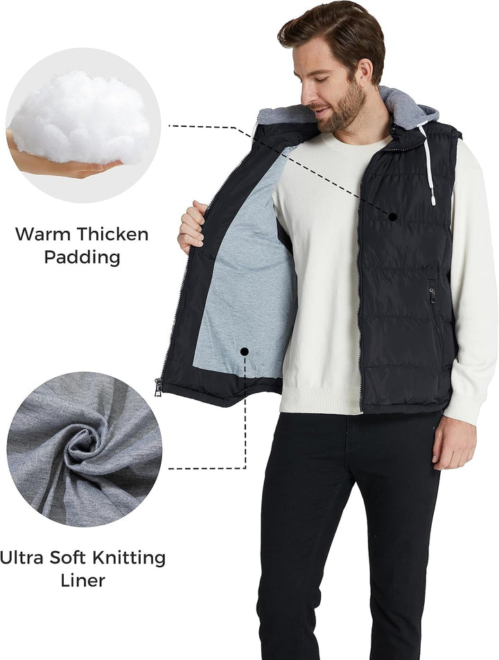 ZSHOW Herren Winter Weste Gesteppte Polsterung Puffer Ärmellos Jacke Warme Outdoor Weste Körperwärme