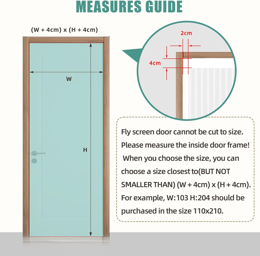 Fliegengitter Balkontür 100x220, JOY2SEE Fliegengitter tür Weiss, Schutz für Ihre Familie 100x220cm