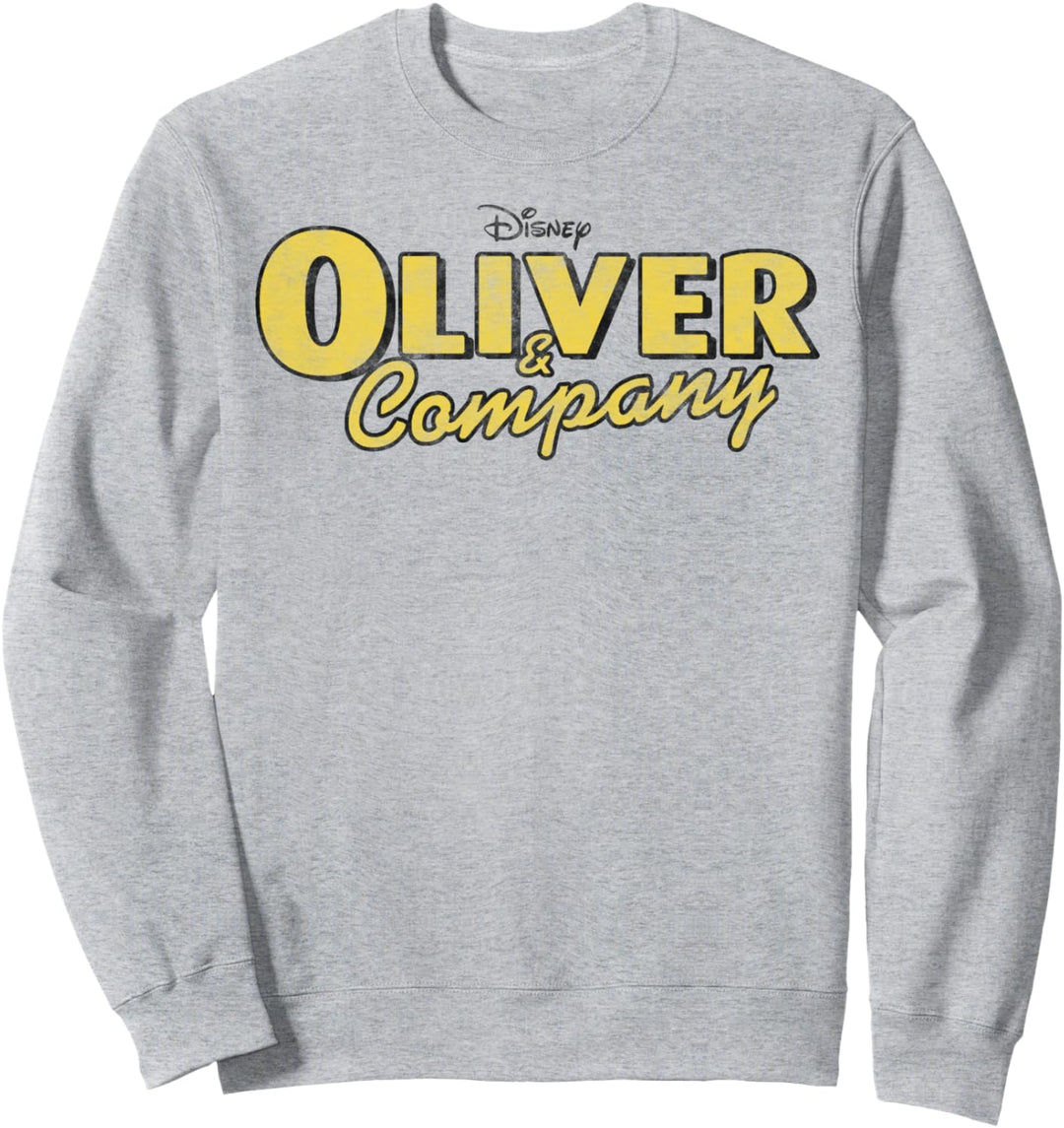 Disney Oliver & Company Yellow Movie Logo Sweatshirt